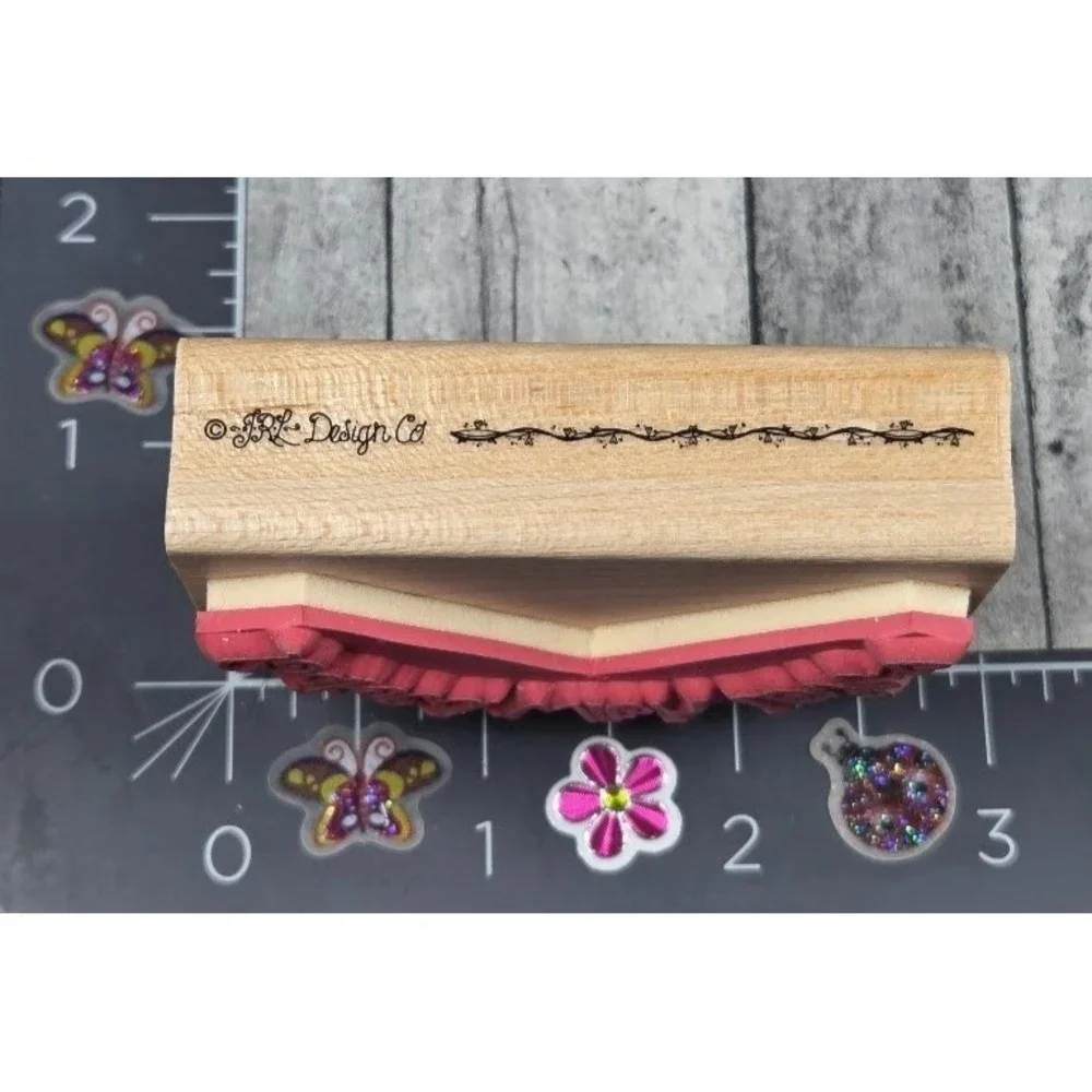 JRL Design Baked With Love S383 Heart 2X2.75 Rubber Stamp #Q91
